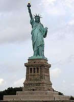 Frédéric Auguste Bartholdi, The Statue of Liberty, symbol of the United States of America independence, dedicated 1886