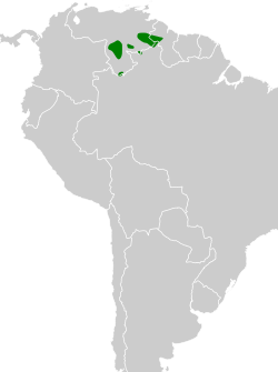 Distribución geográfica del ticotico gorgiblanco.