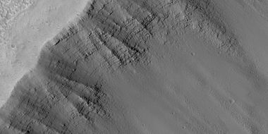 Layers, as seen by HiRISE under HiWish program. Location is Tempe Terra Note: this is an enlargement of the previous image.