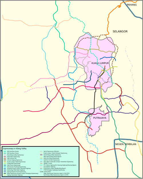 巴生谷周邊高速公路地圖