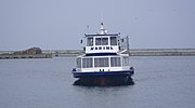 Теплоход «Marina» в порту Гдыни. Гданьский залив Балтийского моря.