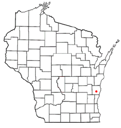 Location of Waldo, Wisconsin