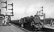 Up freight on West Coast Main Line at Bletchley in 1964