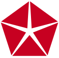 Red Chrysler Pentastar logo, 1966–1996