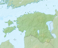 Map showing the location of Orkjärve Nature Reserve