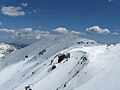 View of the Parang mountains main ridge