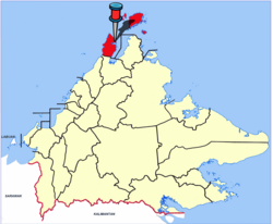 Location of Kudat Town