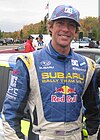 Travis Pastrana in rallying overalls in 2009