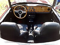 TR6 left-hand drive interior