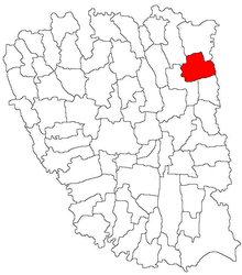 Location in Galați County