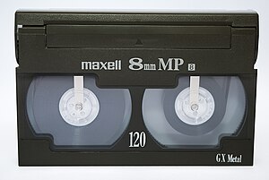 A Video8 videocassette.