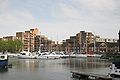 South Quay Estate across the St Katharine Docks Marina