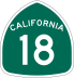 State Route 18 marker