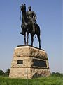 A monument to Meade by sculptor Henry Kirke Bush-Brown, on the Gettysburg Battlefield, located close to the point where Pickett's Charge was repulsed.