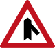 Minor road merging from the right