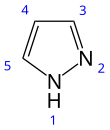 Skeletal formula with numbers