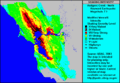 Combined Rodgers Creek and northern Hayward fault slip, magnitude 7.1