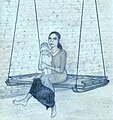 Image 38Woman rocking a traditional Maldivian swingbed (un'dholi) holding a baby in local fashion. (from Culture of the Maldives)