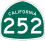 State Route 252 marker