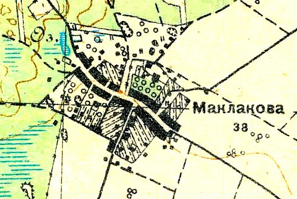 План деревни Маклаково. 1930 год