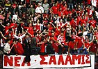 Nea Salamina Famagusta VC Fans at the final of Cyprus Volleyball Cup 2010-11, where their team won the cup