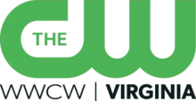 The CW network logo in green above the call letters W W C W, a short vertical line, and the word "Virginia" in black beneath.