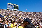 The stadium filled for a football game