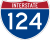 Interstate 124 marker