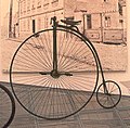 A penny-farthing or ordinary bicycle photographed in the Škoda Auto museum in the Czech Republic