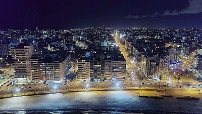 View of Pocitos at night