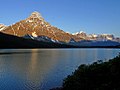 Mount Chephren and Waterfowl Lake seen from the Icefields Parkway