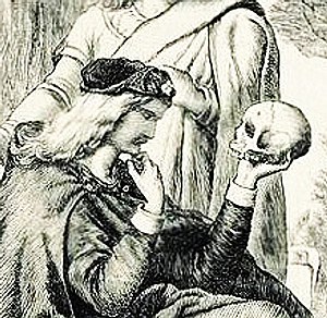 Hamlet with Yorick's Skull (c. 1868) by H C Selous