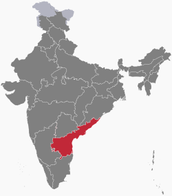 Location of Andhra Pradesh in India