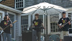 Lemon Demon performing in 2006