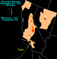 A rainfall map