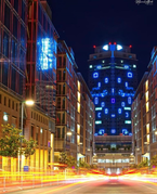 Abdali Hospital at night