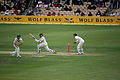 Aaron Redmond hitting a six off Nathan Hauritz in the second Test (photo 3 of 3).