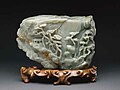 China, Qing dynasty, Qianlong period, 1762 Nephrite and gilding[3]