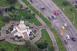 Vista aérea del monumento.