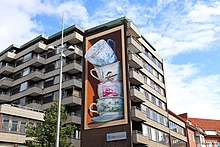 Leon Keer 3d mural 'Shattering' in Helsingborg