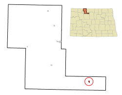 Location of Glenburn, North Dakota