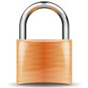 Orange padlock