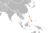 Location map for Palau and the Philippines.