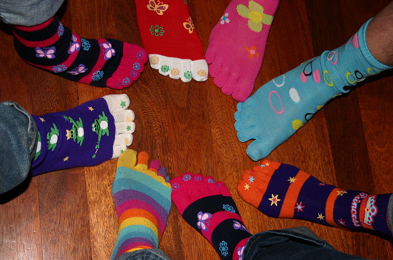 File:Rainbow Toe Sock Challenge.jpg