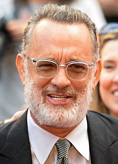 A close up photograph of Tom Hanks at the 2019 Toronto International Film