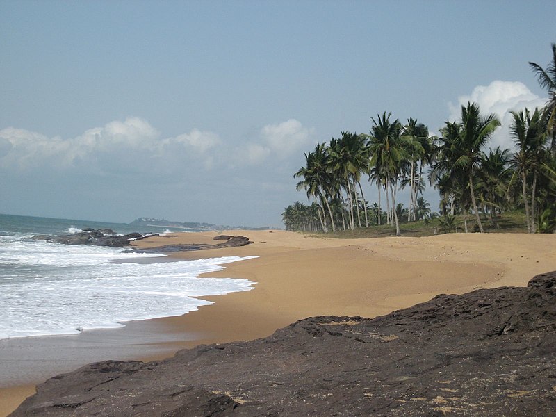 File:Beach with palms Ghana.jpg