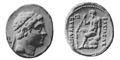 Coin depicting the Greco-Bactrian king Euthydemus (230–200 BCE)