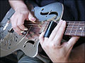 resonator guitar played bottleneck style