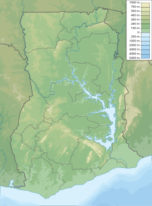 Mount Afadja is located in Ghana