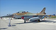 An F-16C Barak of 101 Squadron "First Fighter" from Ramat David Airbase in May 2017